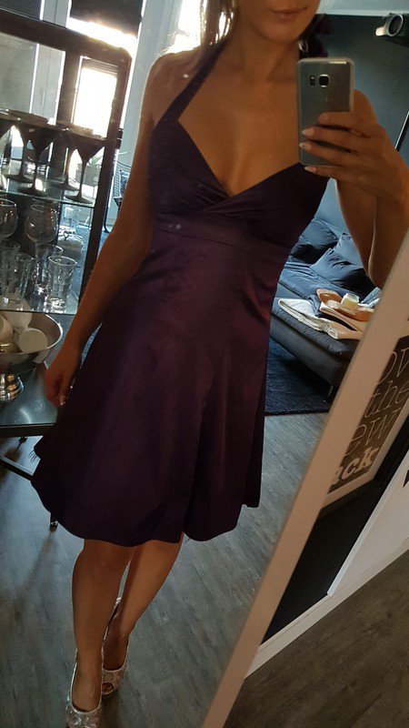 Kleid Abiball Abendkleid Satin Tüll S