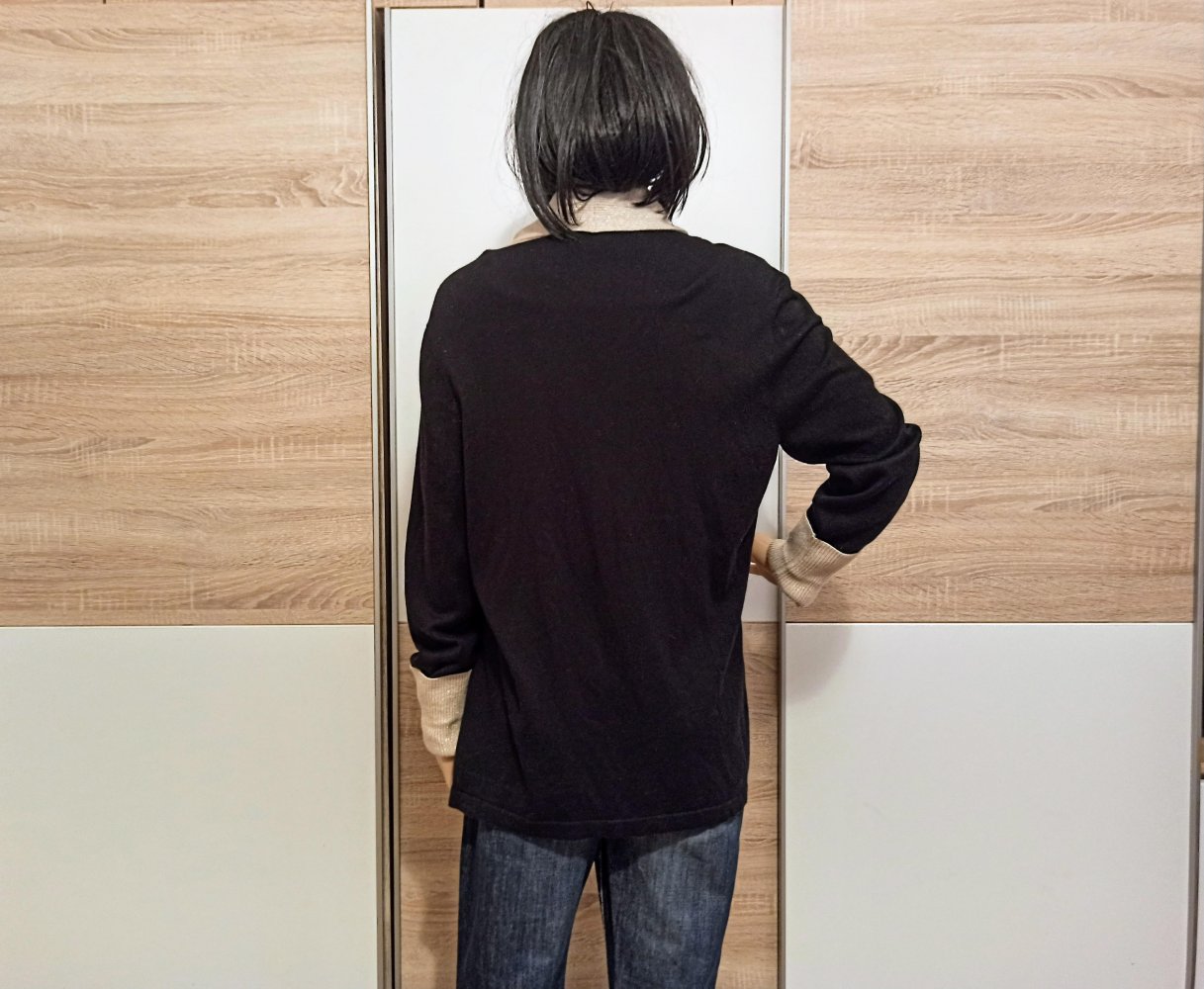 Schöne Jacke in schwarz/creme von Sixth Sense