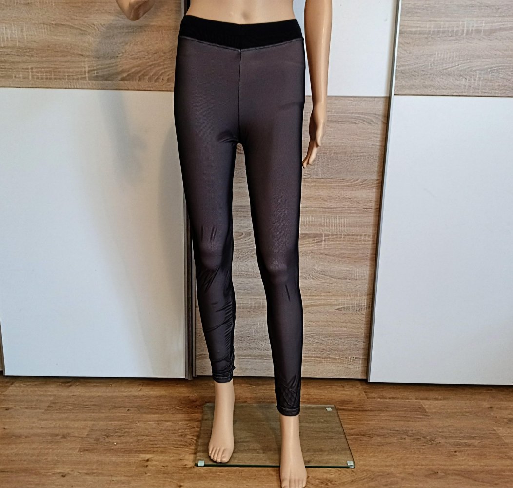Schöne Netz-Leggings schwarz/beige