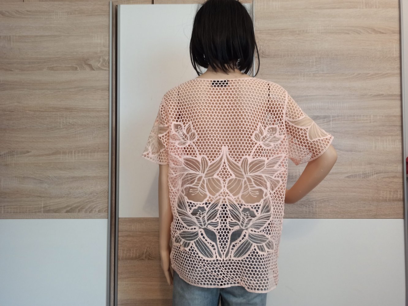 Schönes Netz-T-Shirt in orange von Janina