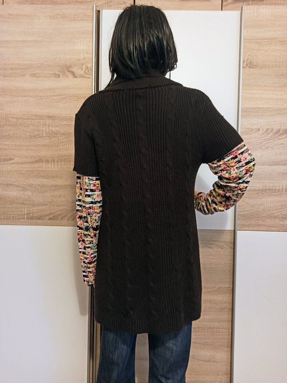 Schöne Strick-Weste in braun Cavenline 