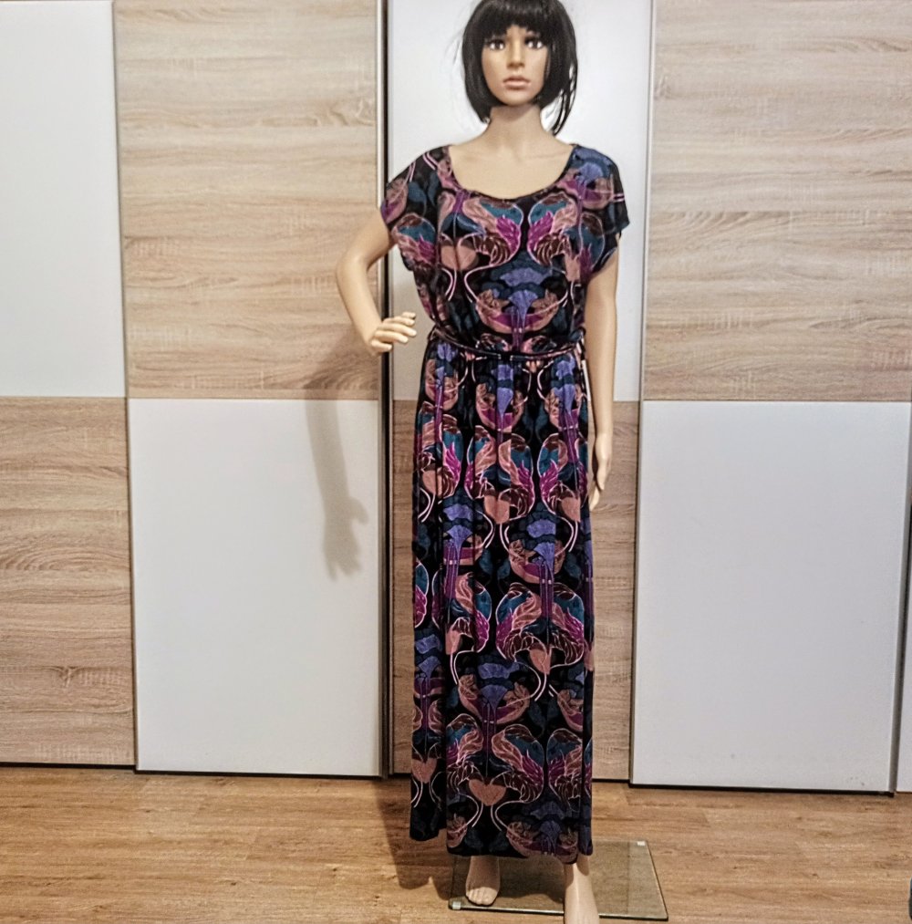 Schönes buntes Kleid in lila/schwarz/grün/blau