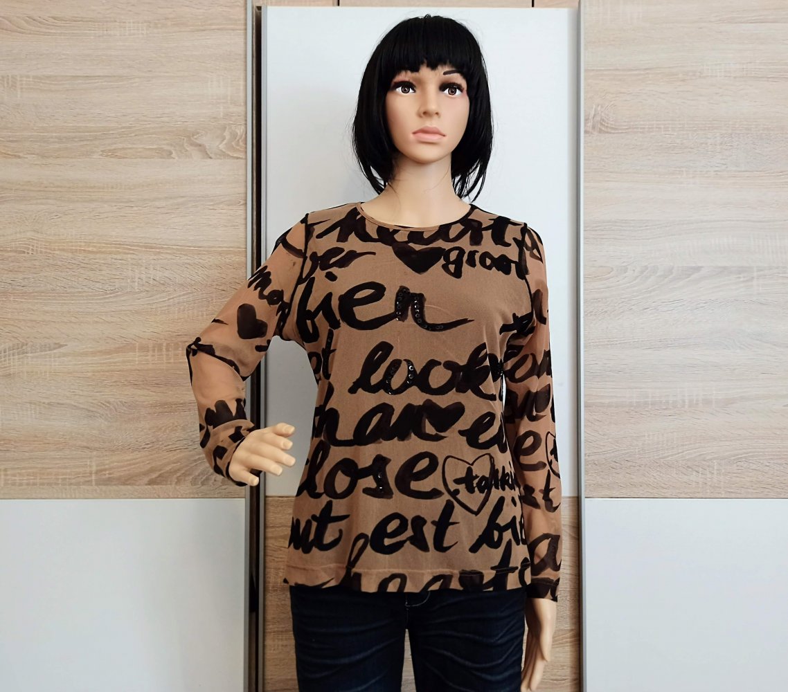 Schöne Bluse in schwarz/hell braun von passport