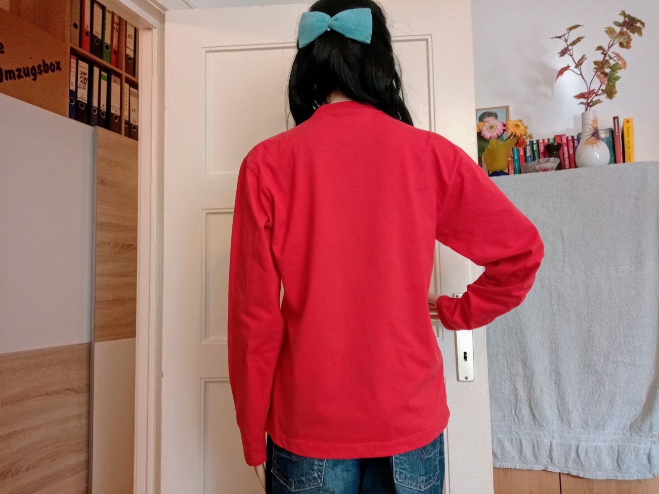 Schöner Langarm-Shirt in rot von Saller