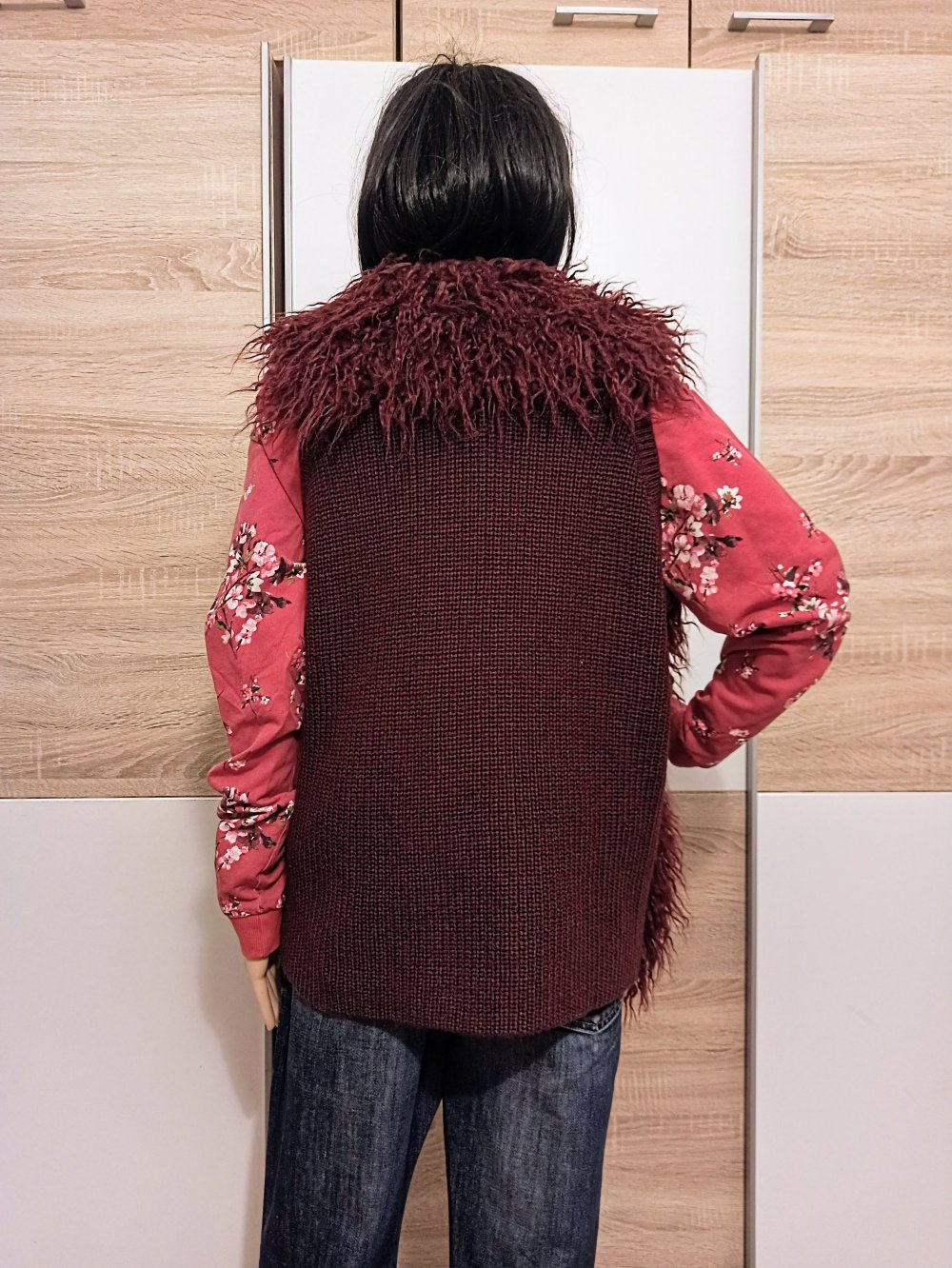 Schöne Weste in burgunderrot von Yessica