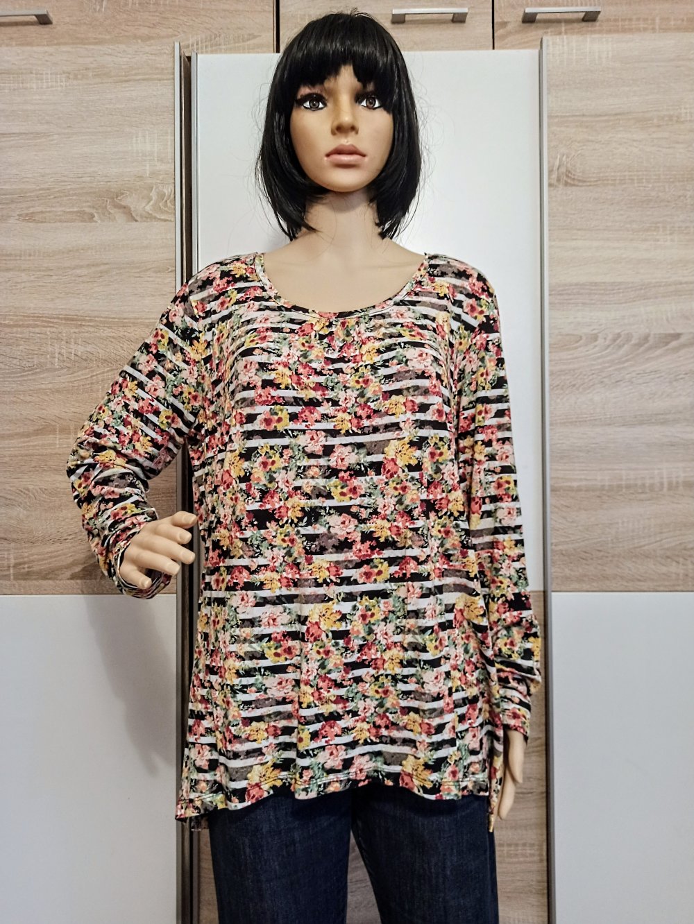 Schönes buntes Langarm-Shirt von Gina Benotti