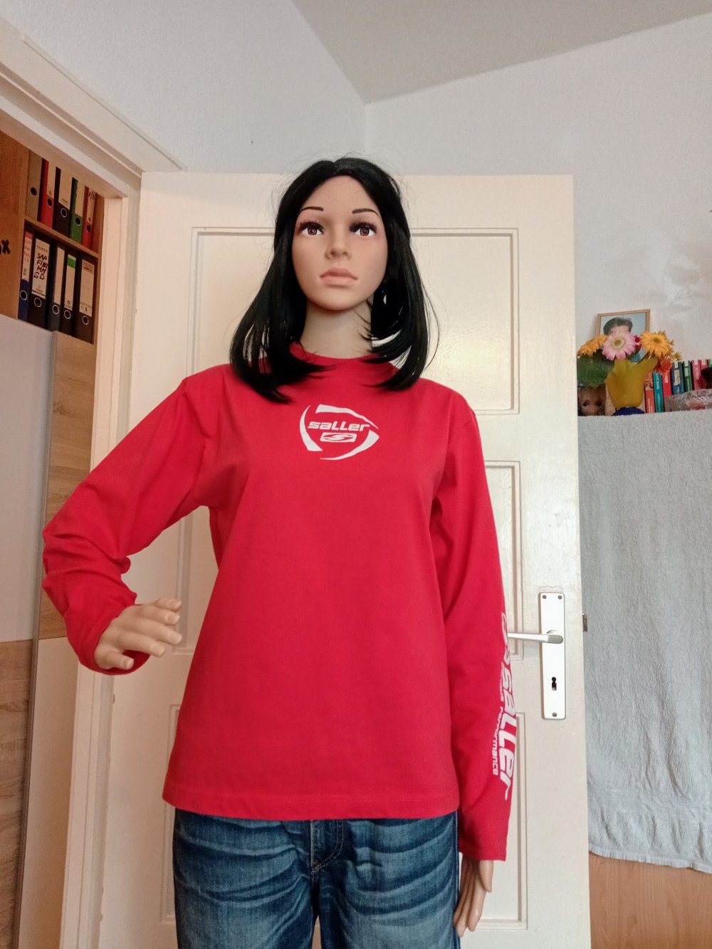 Schöner Langarm-Shirt in rot von Saller