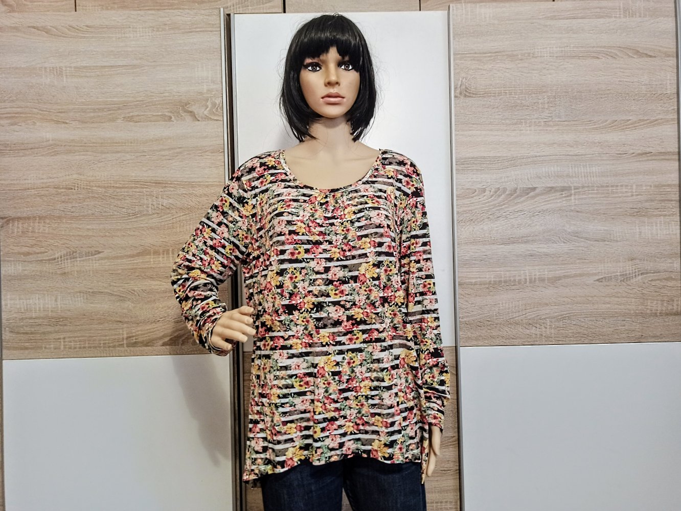 Schönes buntes Langarm-Shirt von Gina Benotti