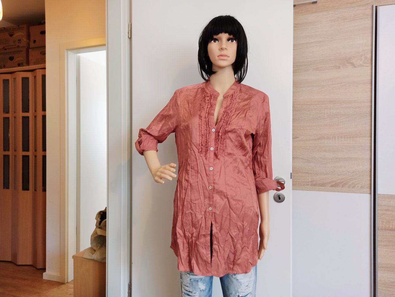 Schöne Bluse in Korallenrot von H&M