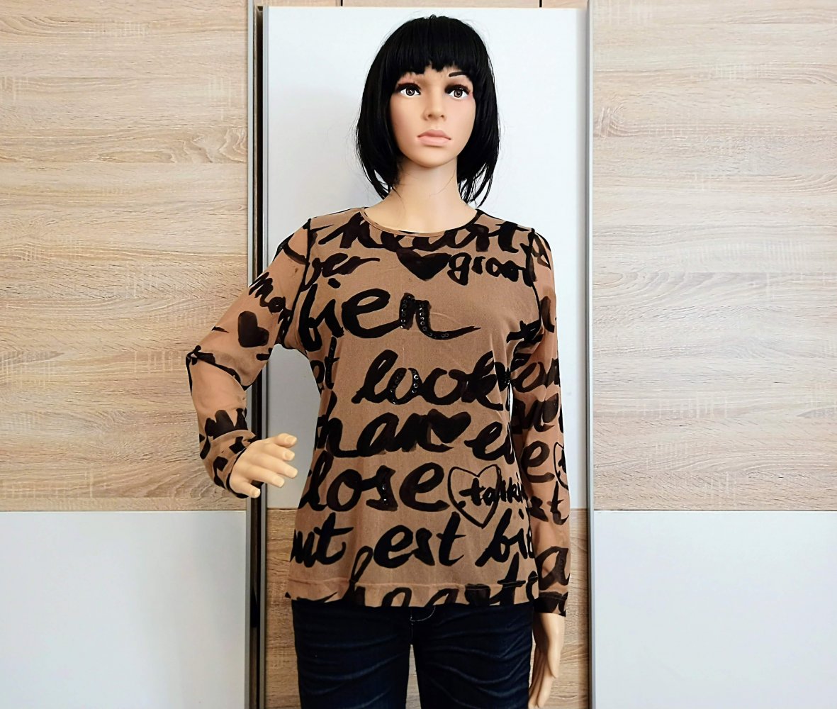 Schöne Bluse in schwarz/hell braun von passport