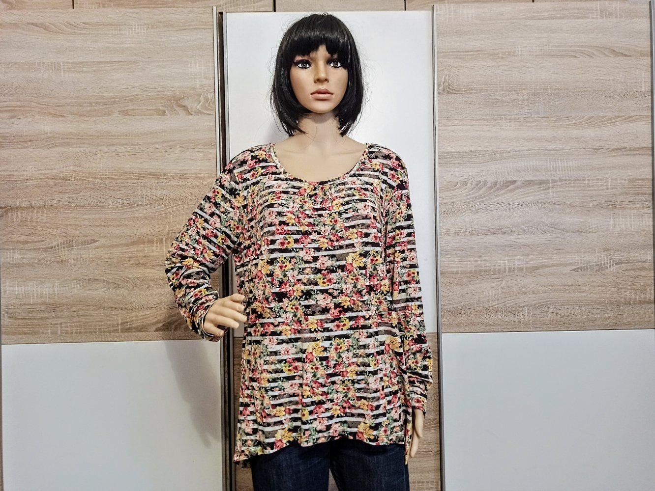 Schönes buntes Langarm-Shirt von Gina Benotti