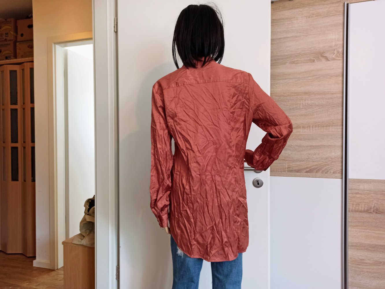 Schöne Bluse in Korallenrot von H&M