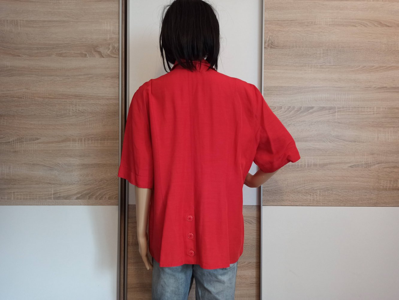 Schöne Bluse in rot von Delmod