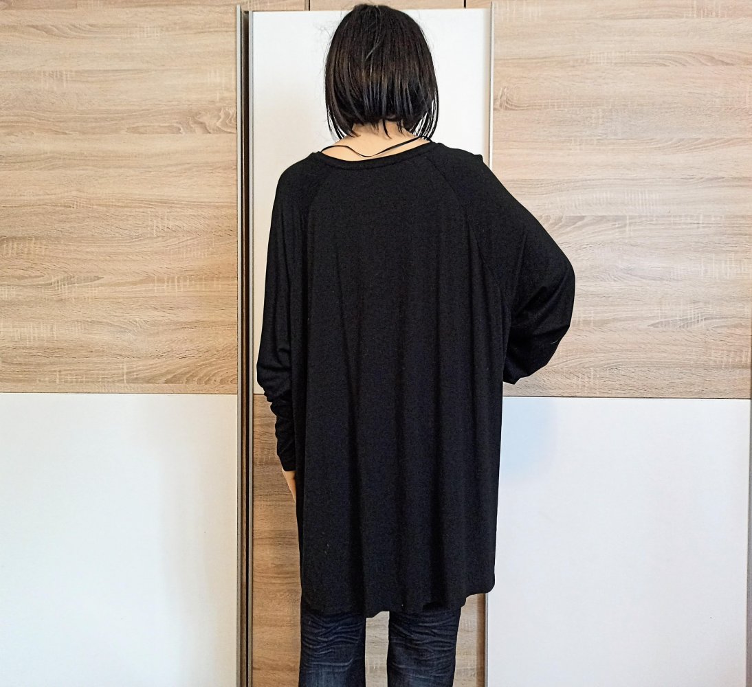 Schöner Langarm-Shirt in schwarz/grau von Fabiani