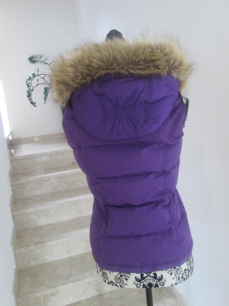 Tommy Hilfiger Weste Gr. S Daunenweste Daune Federn XS 34 36 Fell