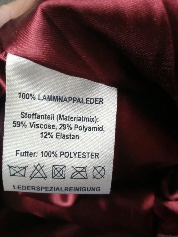 Bordeaux rote Nappaleder Hose 