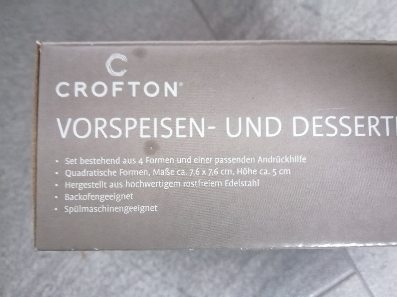 Vorspeisen und Dessertformen NEU