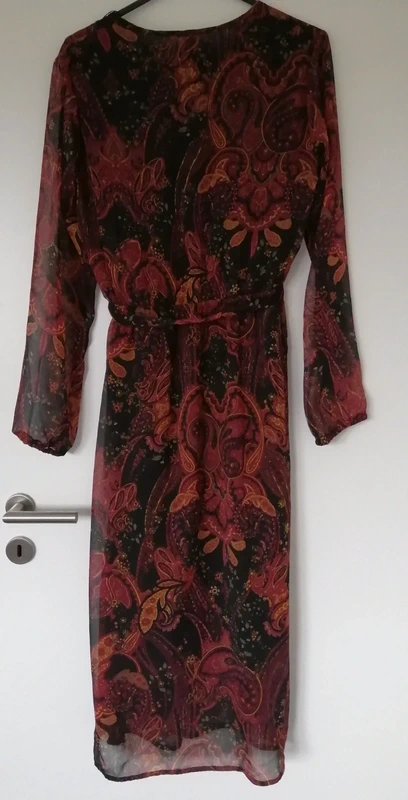 Maxikleid rot/schwarz Jean Pascale 36 neu