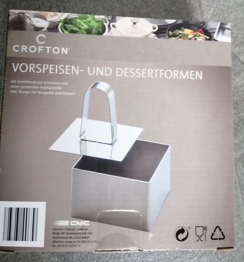 Vorspeisen und Dessertformen NEU