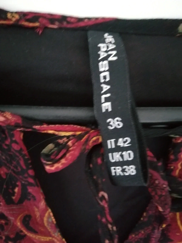 Maxikleid rot/schwarz Jean Pascale 36 neu