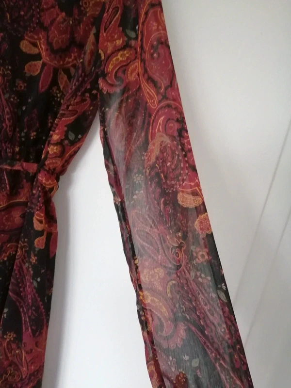 Maxikleid rot/schwarz Jean Pascale 36 neu