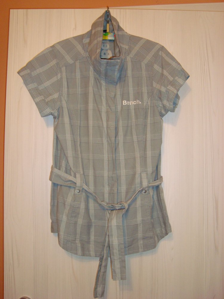 Bluse, Damenbluse, Bench, Oberteil, Top, Gr. M, grau kariert