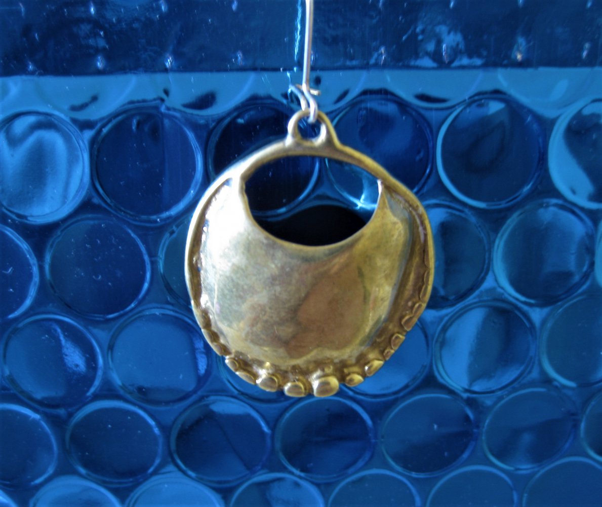 sehr schöne, goldene ( Messing ) OHRHÄNGER   VIELSEITIG VERWENDBAR