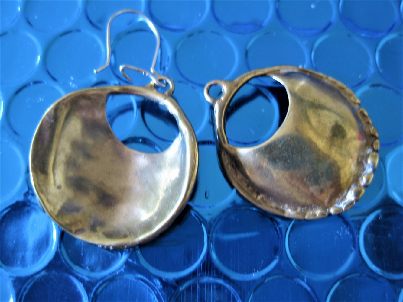 sehr schöne, goldene ( Messing ) OHRHÄNGER   VIELSEITIG VERWENDBAR