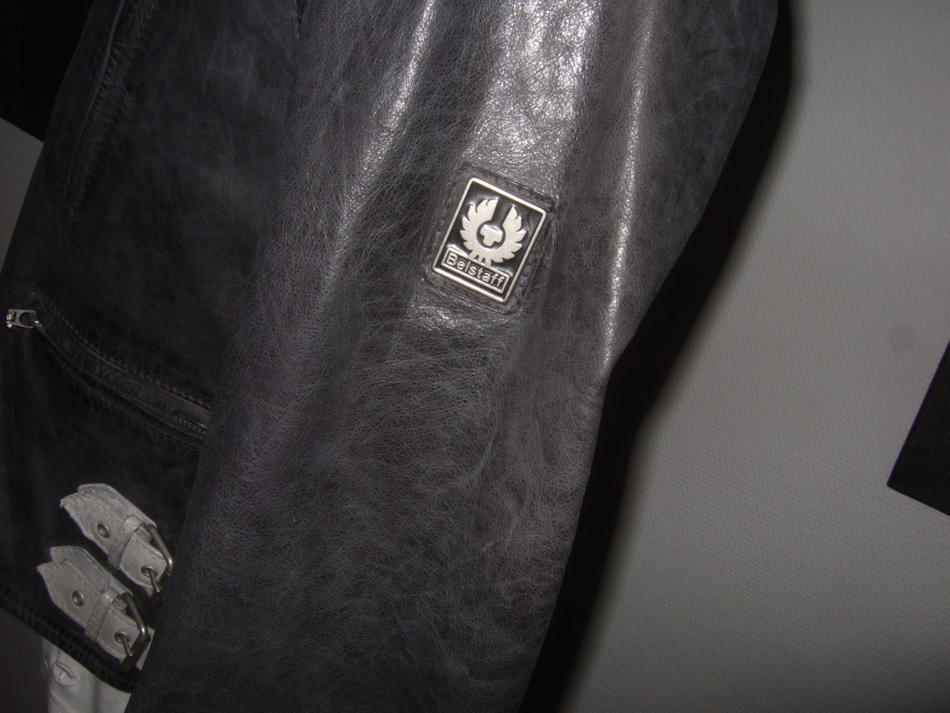 ORIG BELSTAFF LEDERJACKE LIGHTING GR 36 / 38 IT 42 w NEU LEATHER JACKET - GOLD LABEL