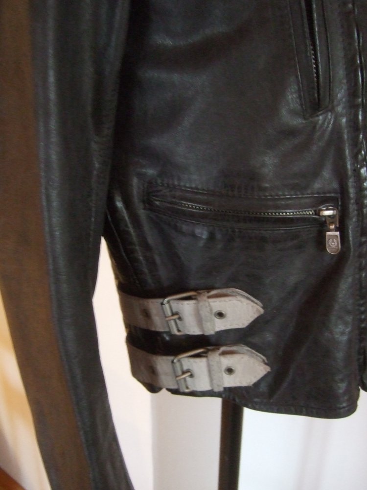 ORIG BELSTAFF LEDERJACKE LIGHTING GR 36 / 38 IT 42 w NEU LEATHER JACKET - GOLD LABEL