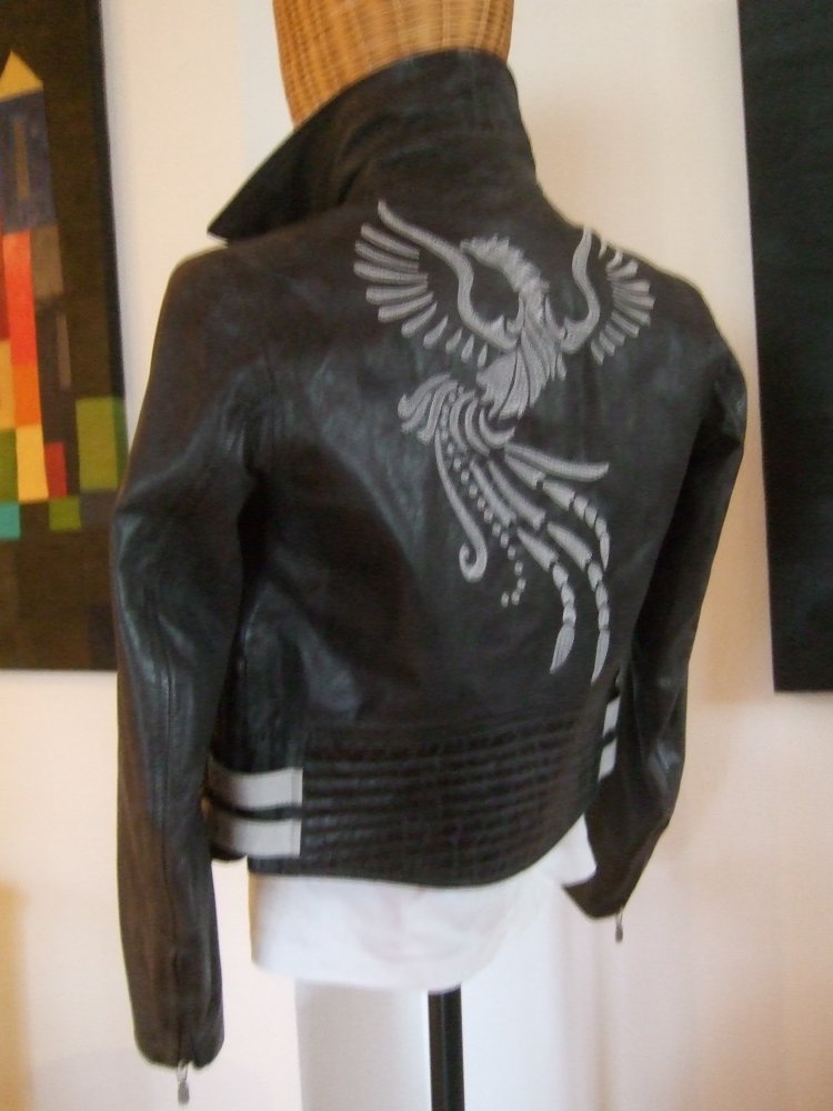 ORIG BELSTAFF LEDERJACKE LIGHTING GR 36 / 38 IT 42 w NEU LEATHER JACKET - GOLD LABEL