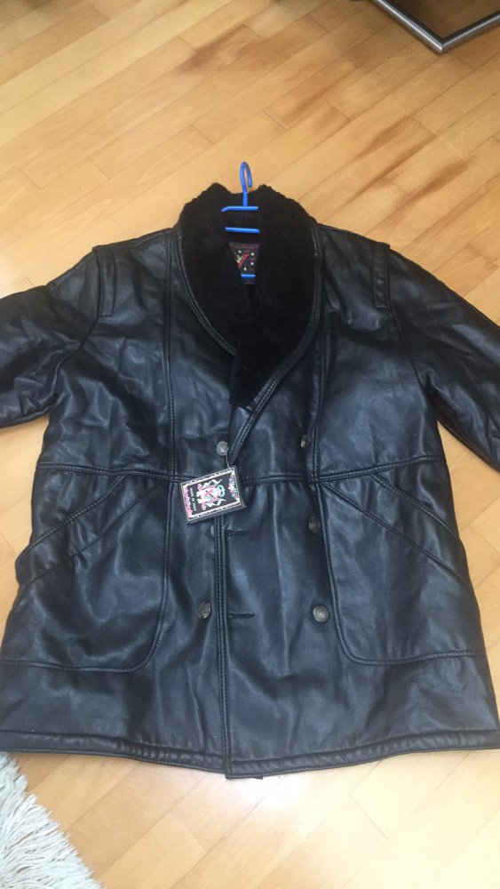 Super warme Winter Herren Lederjacke XXL