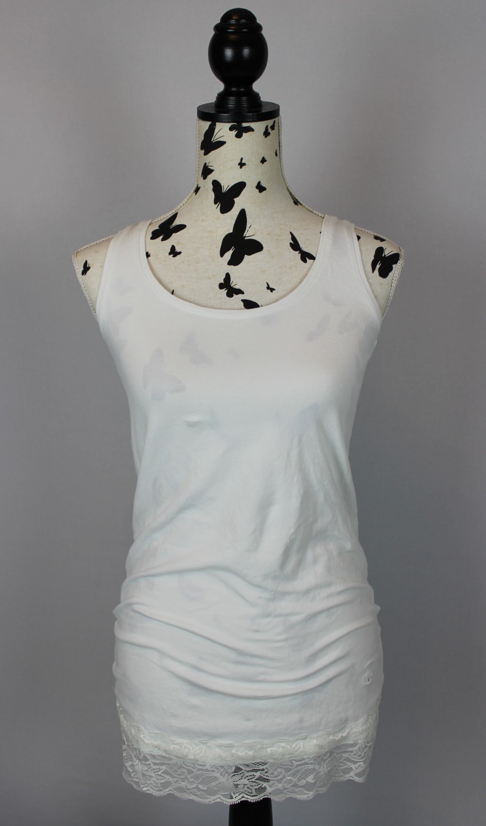 Weißes Spitzen Top Gr. M Tom Tailor