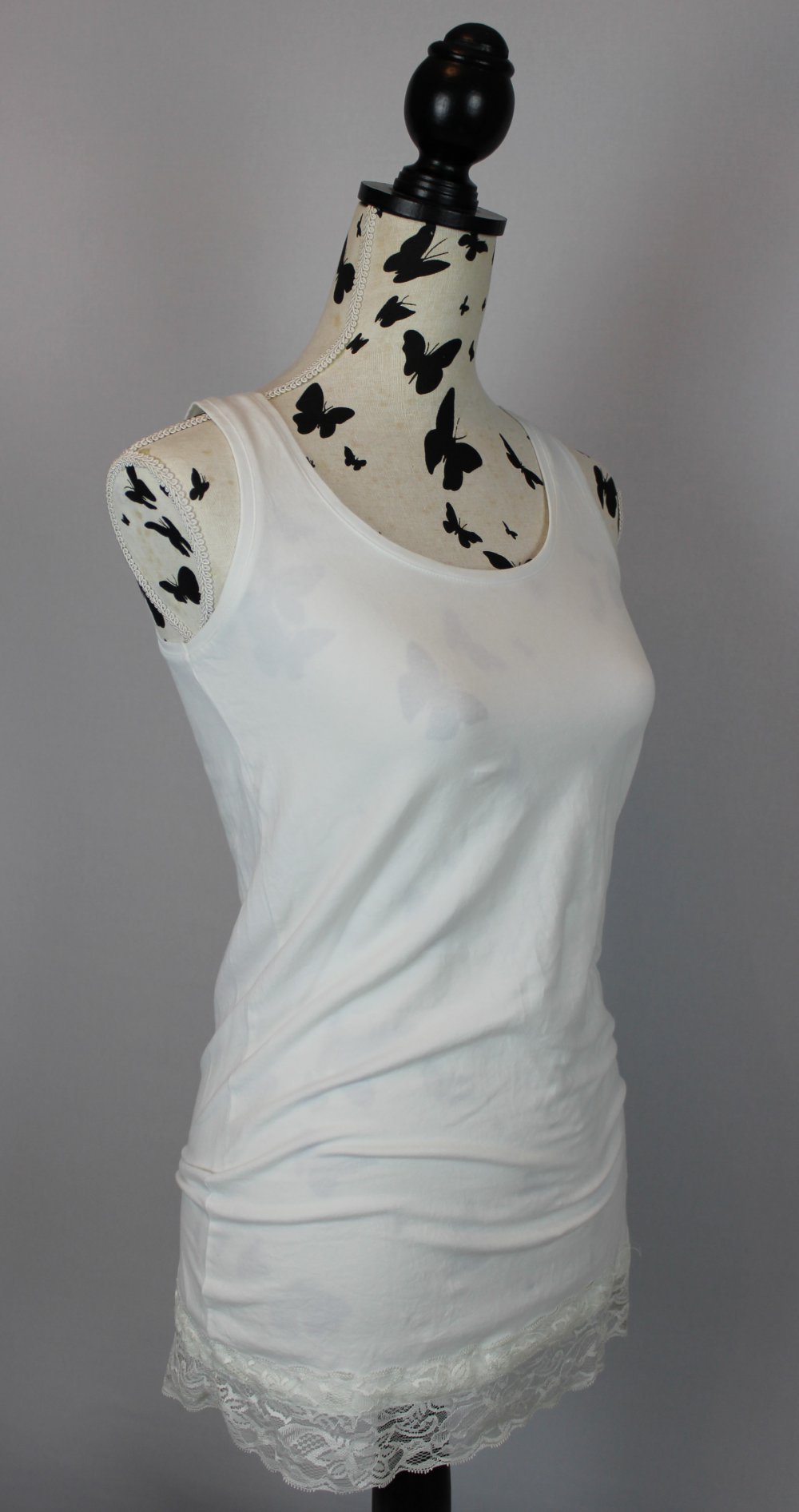 Weißes Spitzen Top Gr. M Tom Tailor