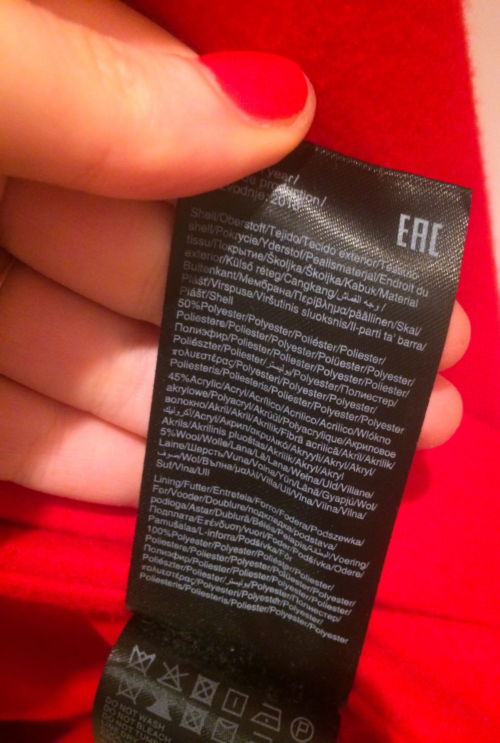 Only Damen Mantel rot, Größe XS 