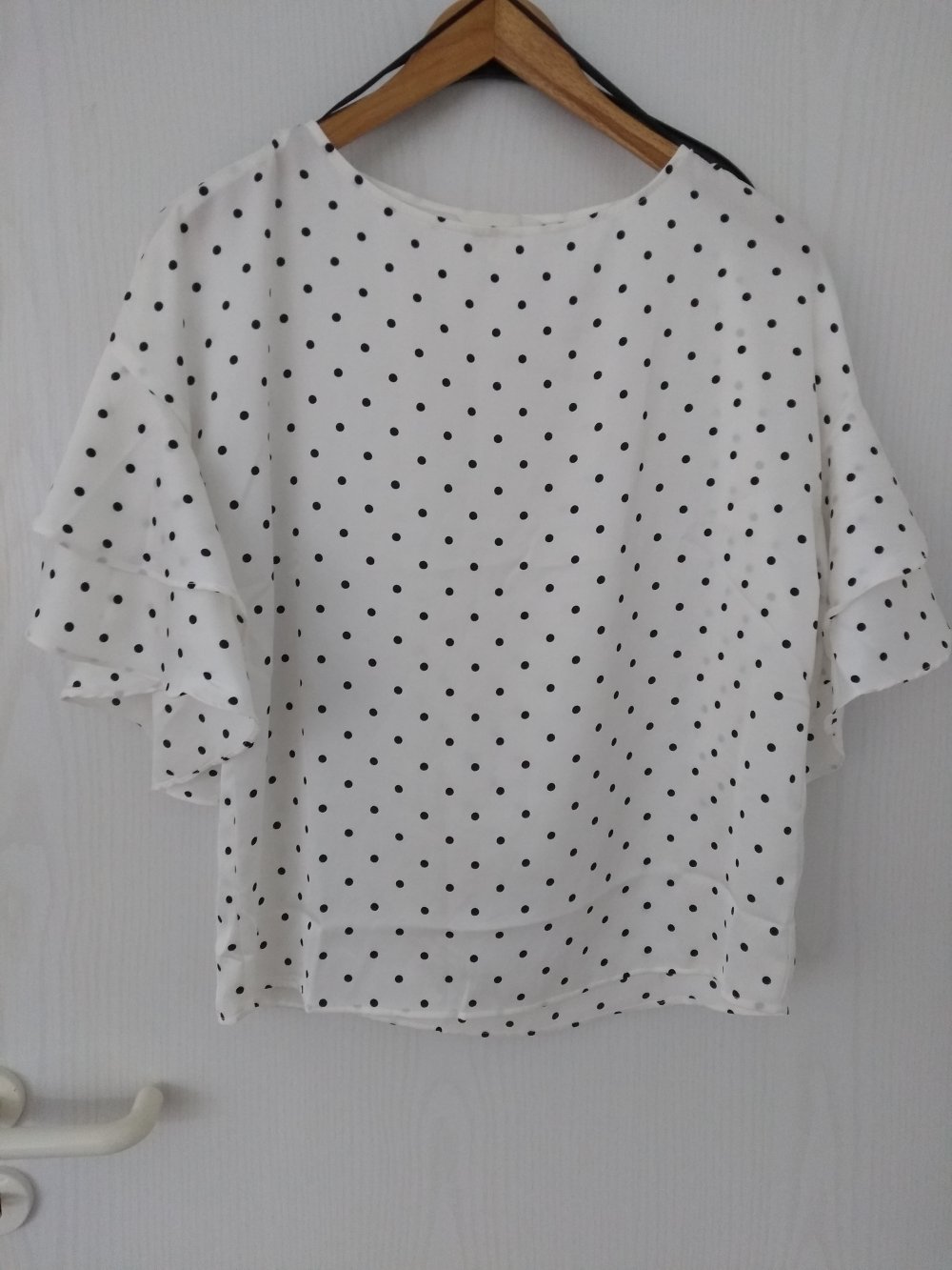 Bluse mit Volant Ärmel 