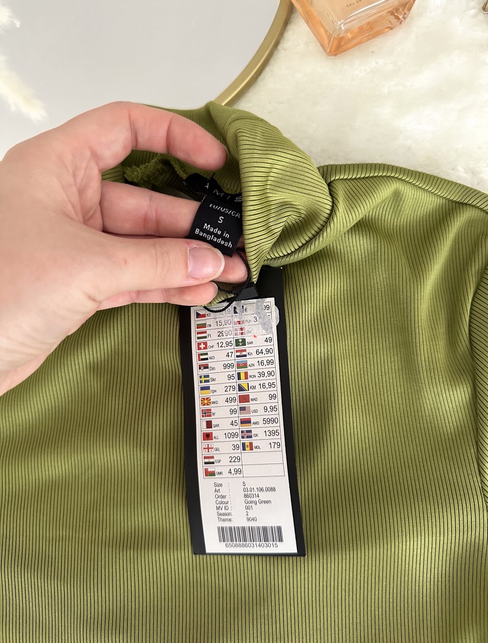 Langarm Oberteil Rückenfrei gerippt New Yorker Amisu Neu 36