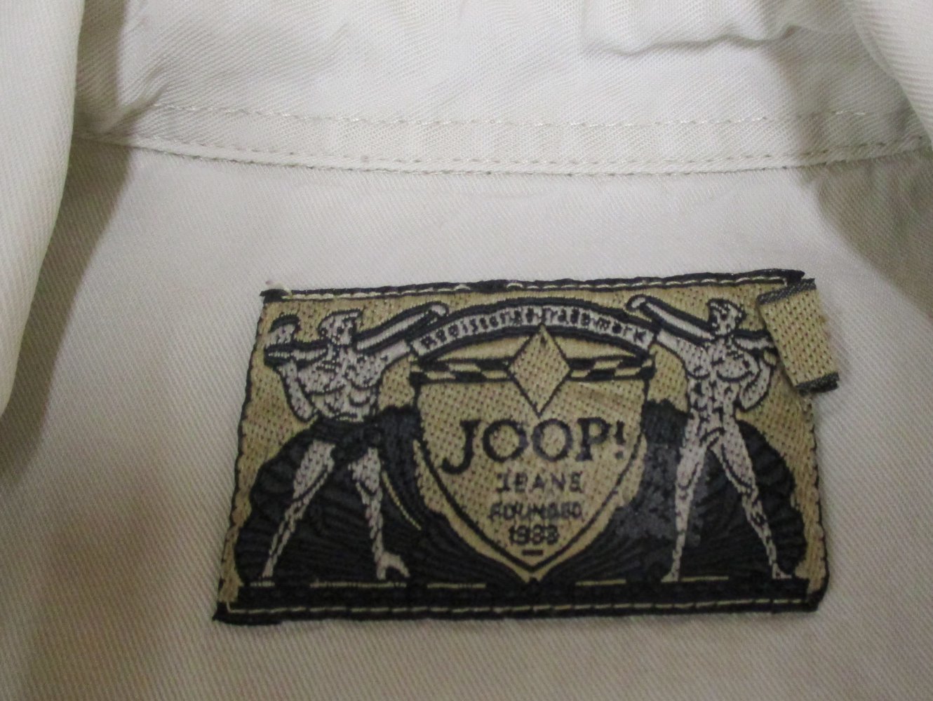 Joop Jeans Kurzarm Bluse beige Gr. L