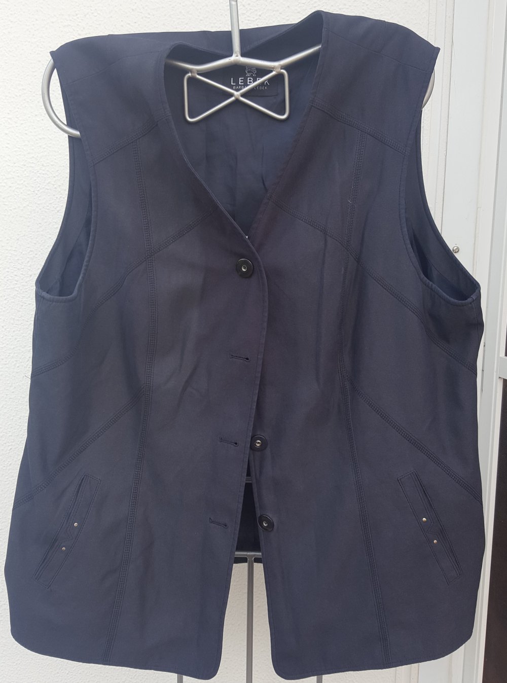 Damen Weste dunkelblau Gr. 48 von Lebek