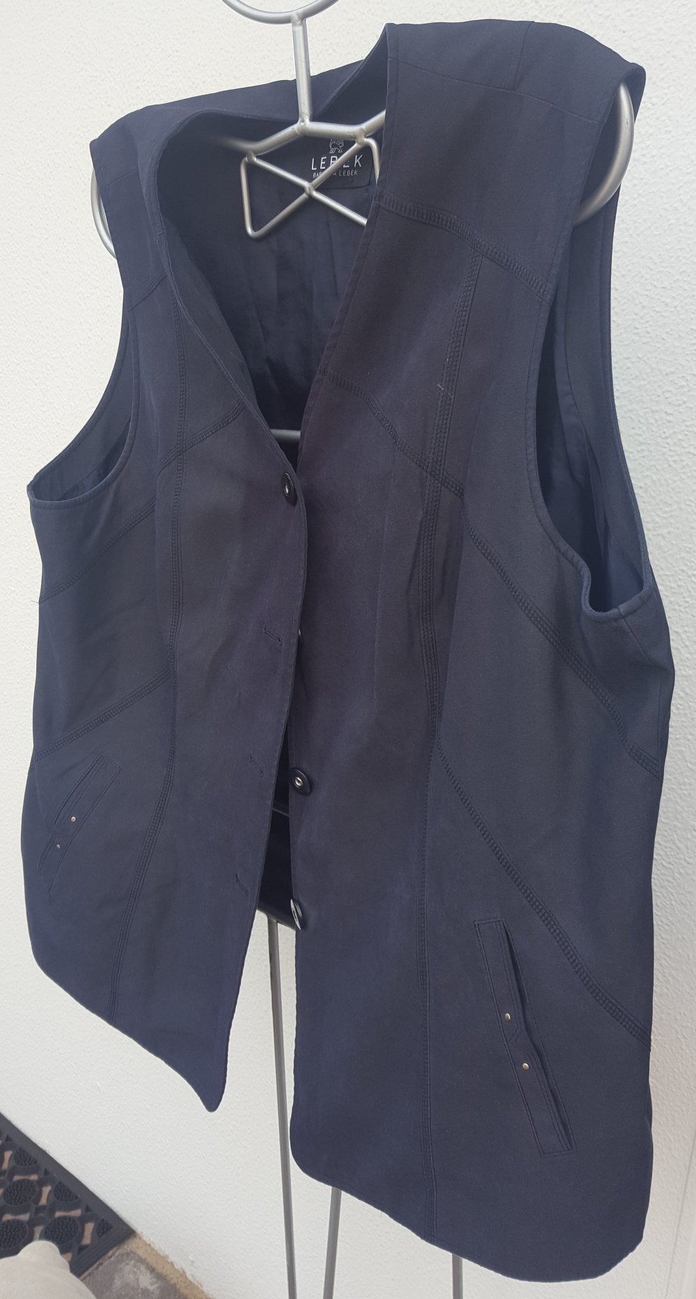 Damen Weste dunkelblau Gr. 48 von Lebek