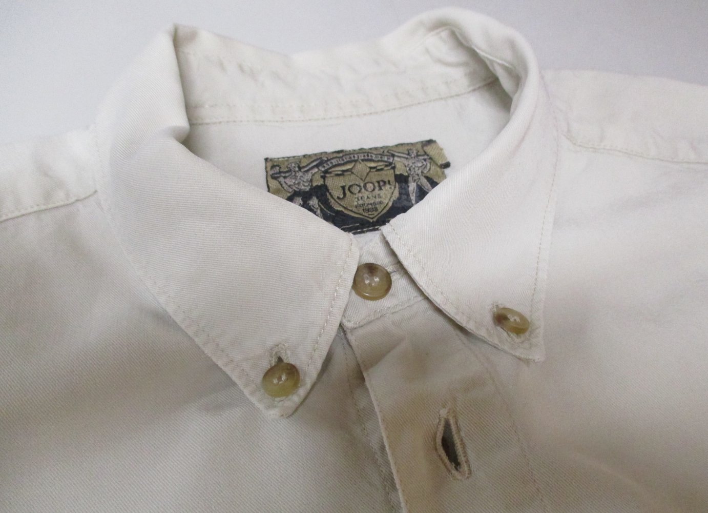 Joop Jeans Kurzarm Bluse beige Gr. L