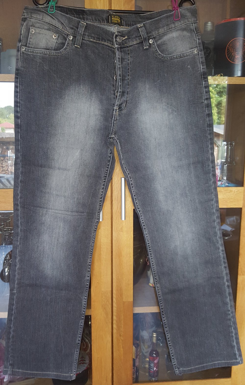 Jeans Gr. 35 von G-Star schwarz grau