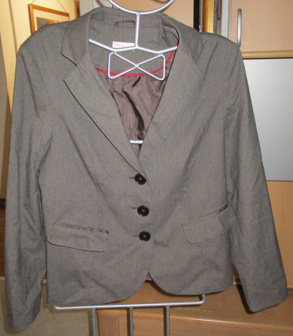 Bonita Damen Jacke kurz in braun grün meliert Gr. 44