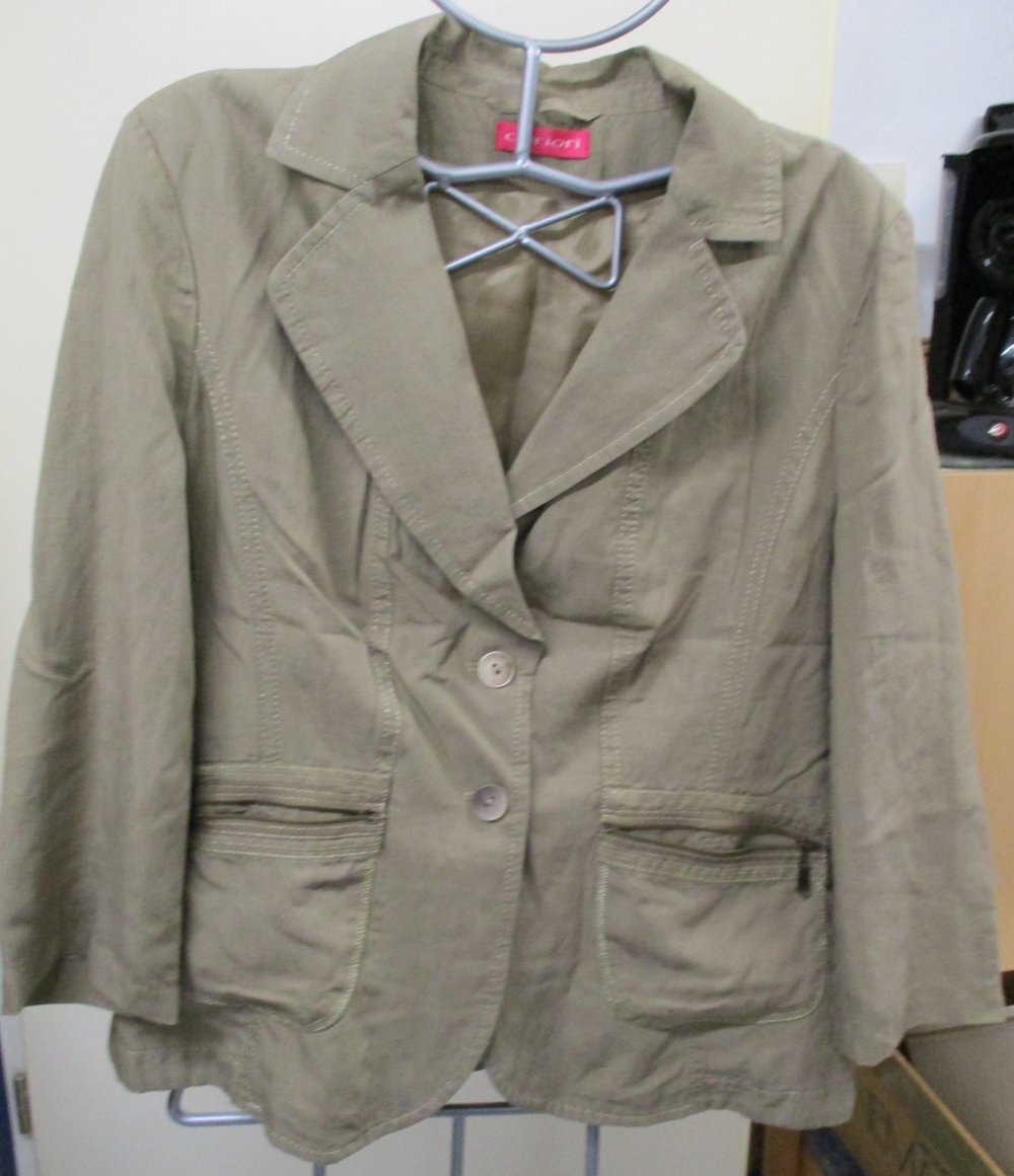 Apriori leichte Damenjacke ¾ Arm Khaki farbig Gr. 46