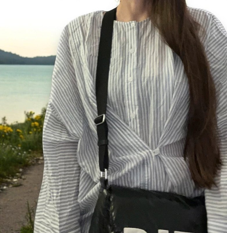 NEU Zara Midikleid Gr. XXL (ca. 44) weiß blau gestreift asymmetrisch