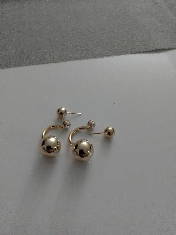 goldene Ohrstecker Kugel Piercing Fake
