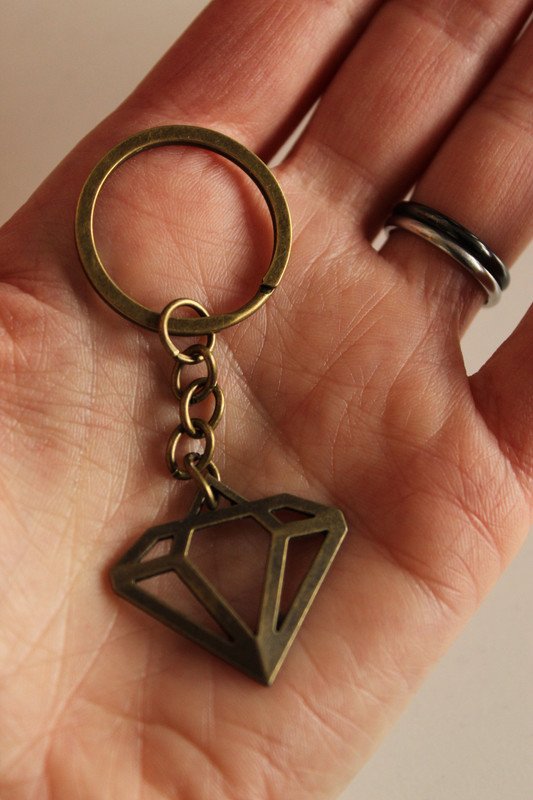 Diamant Schlüsselanhänger Bronze