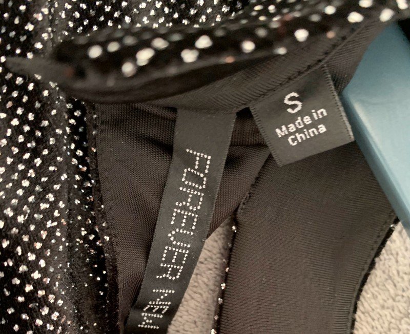 Schwarz Graues Shirt mit Glitzer