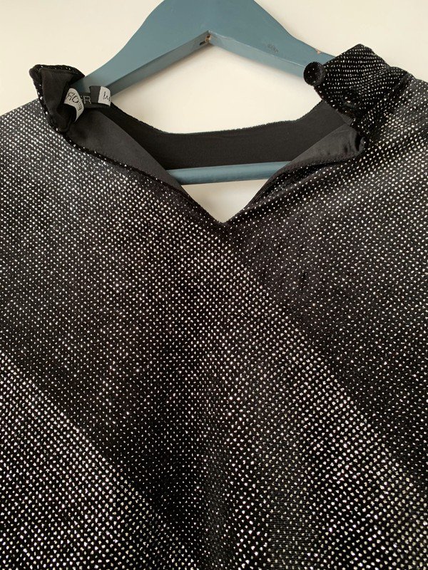 Schwarz Graues Shirt mit Glitzer