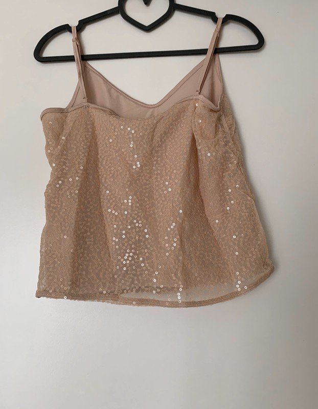 Beiges Top mit Pailetten von H&M